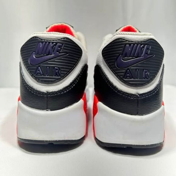 Nike Air Max 90 Leather White Bright Crimson Shoes Size 5.5 Youth or 7 Women main image 7